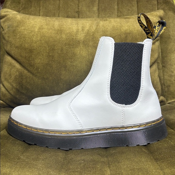 Dr. Martens White Dorian Chelsea Boots size 9 - Picture 4 of 7